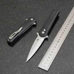 OTF Folding Knife Assisted 3.35" D2 Plain Blade, Aluminum Alloy Handles