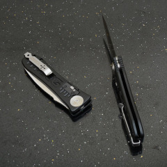 SOG OTF Folding Knife Assisted 3.15" D2 Plain Blade, Aluminum Alloy Handles