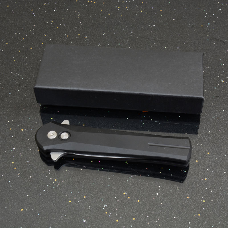 OTF Folding Knife Assisted 3.35" D2 Plain Blade, Aluminum Alloy Handles