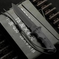 Chris Reeve Pacific Green Flat Hat Fixed Knife 6.5" CPM-magnacut Blade, Flax Handles