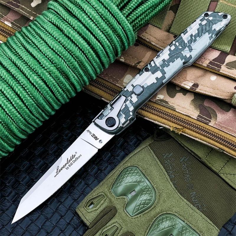 Large Italy AKC Godfather Stiletto Colt OTF AUTO Knife 4.37" 440C Steel Blade, Nylon Fiber Handles