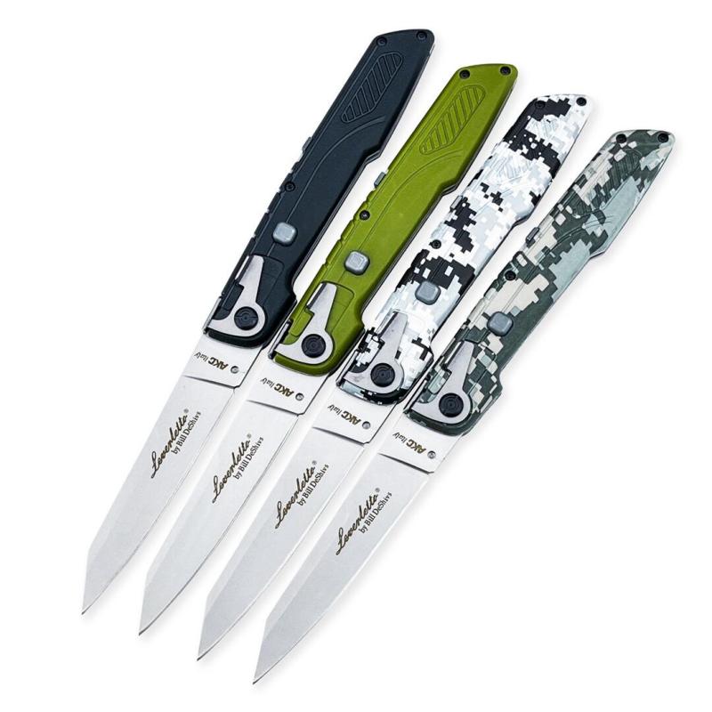 Large Italy AKC Godfather Stiletto Colt OTF AUTO Knife 4.37" 440C Steel Blade, Nylon Fiber Handles