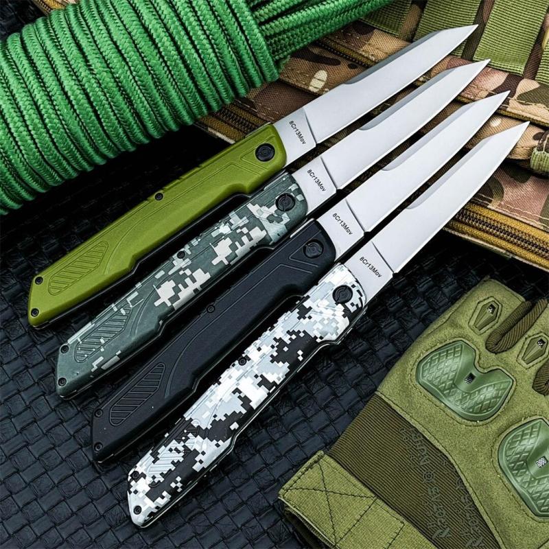 Large Italy AKC Godfather Stiletto Colt OTF AUTO Knife 4.37" 440C Steel Blade, Nylon Fiber Handles