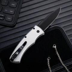 Pro-Tech 201 Godfather AUTO Folding Knife 2.64" D2 Plain Blade, Aviation Aluminum Handles