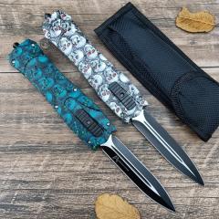 BM 3300 Infidel Dagger AUTO OTF Knife 3.62'' 440C Double Edge Blade, ABS Handles