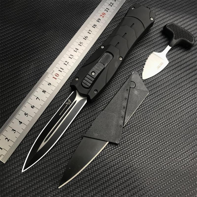 3PC/Set 3300 Infidel Dagger AUTO OTF Knife 3.62'' 440C Double Edge Blade, ABS Handles