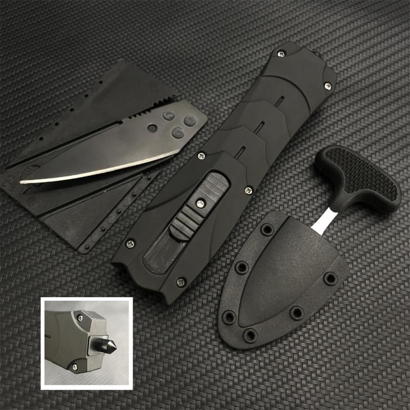 3PC/Set 3300 Infidel Dagger AUTO OTF Knife 3.62'' 440C Double Edge Blade, ABS Handles