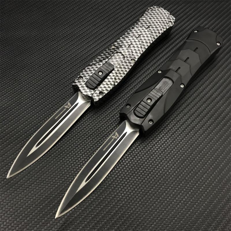 BM 3300 Infidel Dagger AUTO OTF Knife 3.62'' 440C Double Edge Blade, ABS Handles