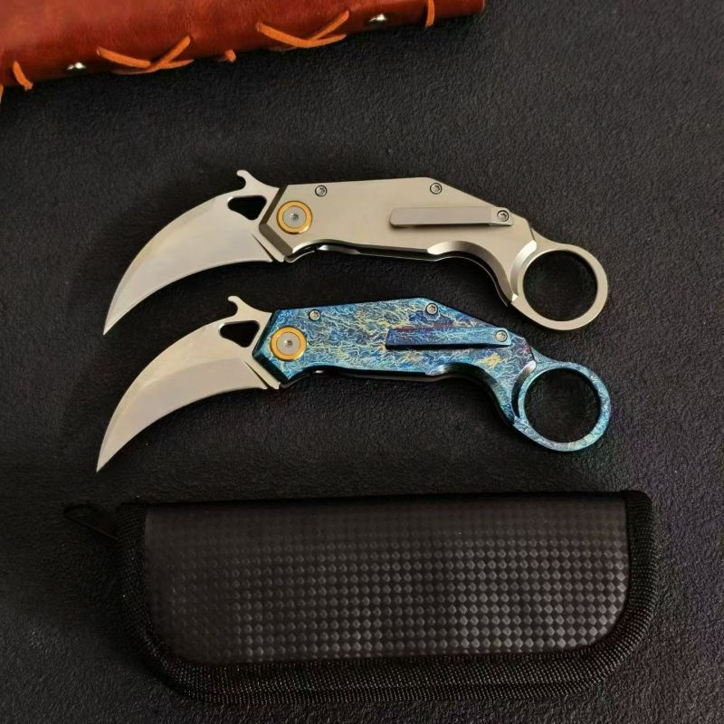Titanium Claw karambit Tactical Fixed Blade Knife