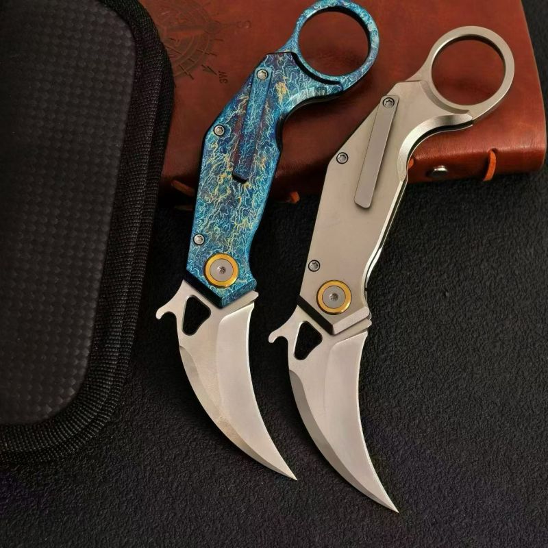 Titanium Claw karambit Tactical Fixed Blade Knife