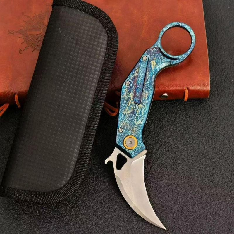Titanium Claw karambit Tactical Fixed Blade Knife