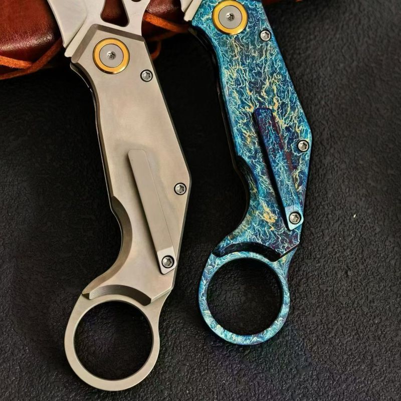 Titanium Claw karambit Tactical Fixed Blade Knife