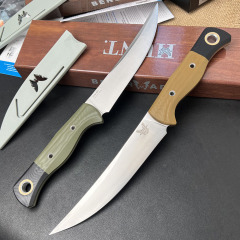 BM Hunt Meatcrafter Fixed Blade Knife 6.06" CPM-154 Cerakoted Trailing Point, G10 Handle - 4050-1