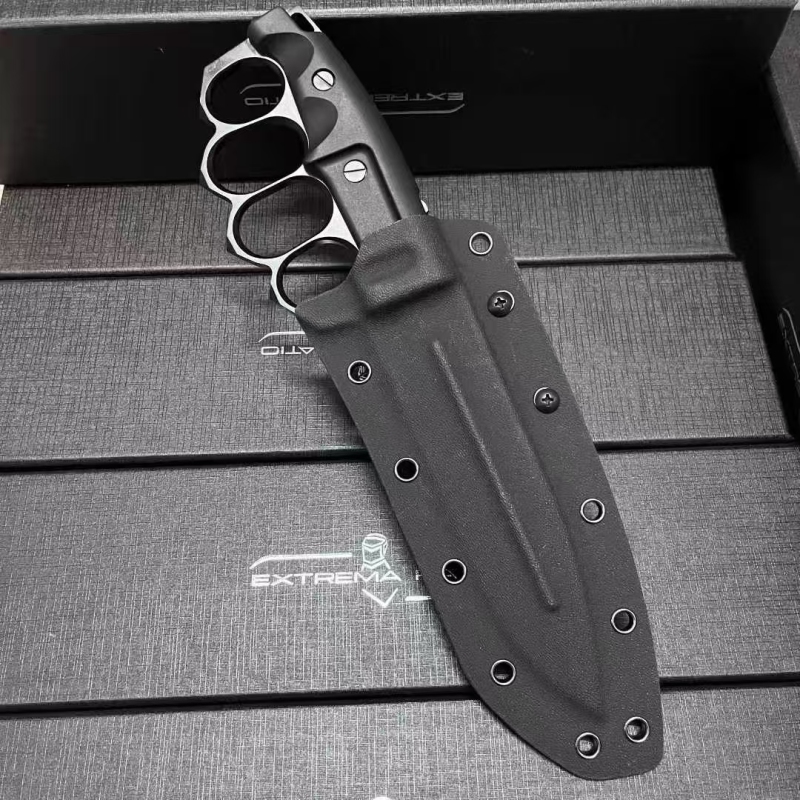 Extrema Ratio ASFK Fixed Knife 6.38" Black N690 Single Edge Blade, FORPRENE Handles