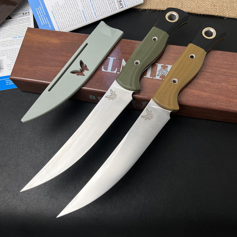 BM Hunt Meatcrafter Fixed Blade Knife 6.06" CPM-154 Cerakoted Trailing Point, G10 Handle - 4050-1
