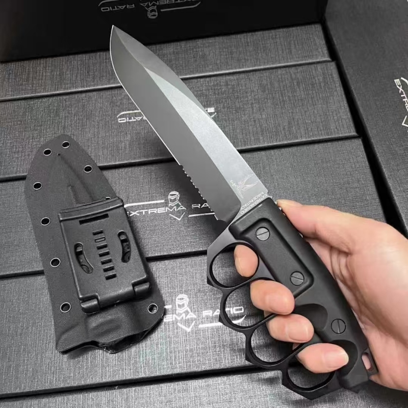 Extrema Ratio ASFK Fixed Knife 6.38" Black N690 Single Edge Blade, FORPRENE Handles