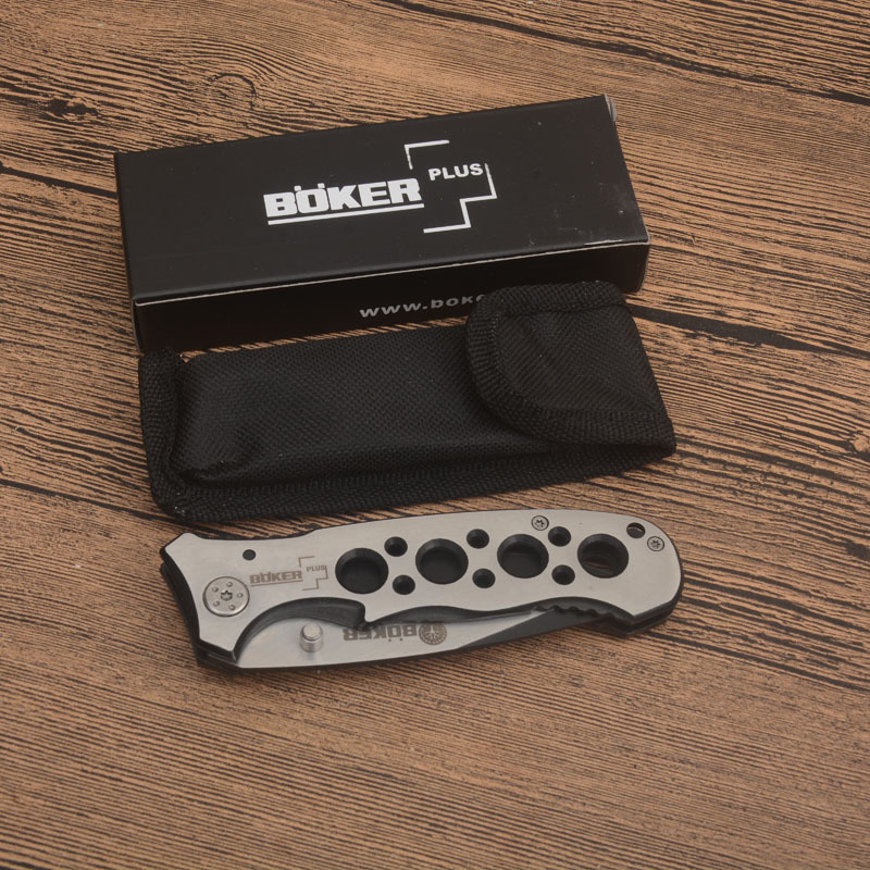 Boker 083BS Point Guard Folding Knife Assisted 3.35" 3Cr13 Plain Blade, All-steel Handles