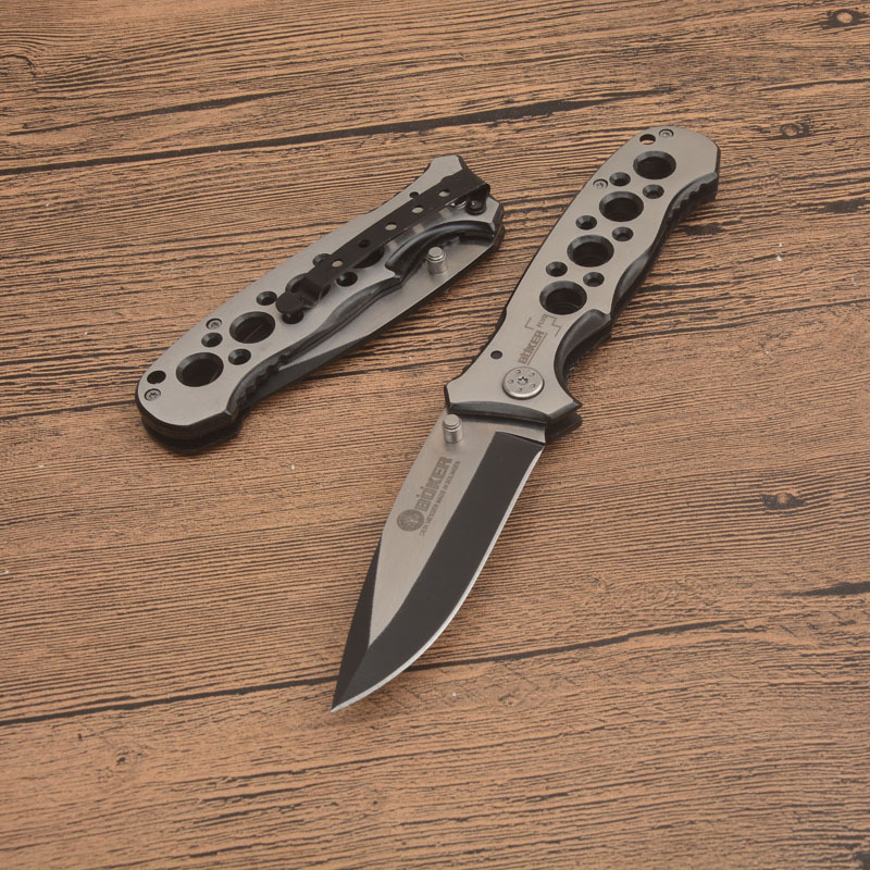 Boker 083BS Point Guard Folding Knife Assisted 3.35" 3Cr13 Plain Blade, All-steel Handles