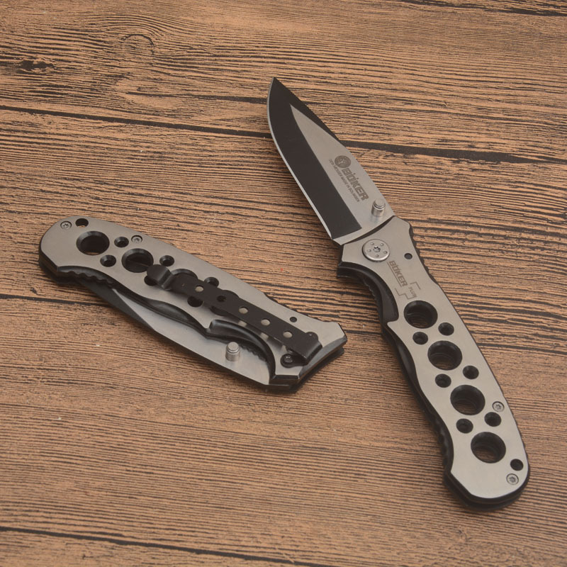 Boker 083BS Point Guard Folding Knife Assisted 3.35" 3Cr13 Plain Blade, All-steel Handles