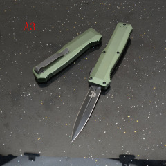 BM 4700FE AUTO OTF Knife 3.35" S30V Double Edge Blade, Aviation Aluminum Handles