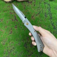 BK 110 Folding Knife 3.62" S45VN Blade, TC4 Handles, Lockback