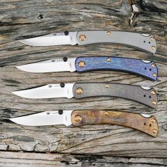 BK 110 Folding Knife 3.62" S45VN Blade, TC4 Handles, Lockback