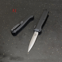 BM 4700FE AUTO OTF Knife 3.35" S30V Double Edge Blade, Aviation Aluminum Handles