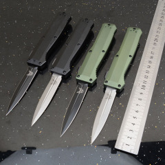 BM 4700FE AUTO OTF Knife 3.35" S30V Double Edge Blade, Aviation Aluminum Handles