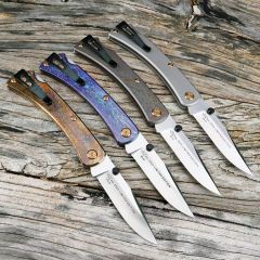 BK 110 Folding Knife 3.62" S45VN Blade, TC4 Handles, Lockback