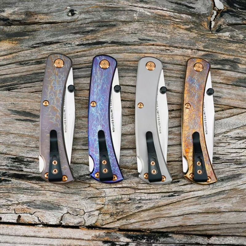 BK 110 Folding Knife 3.62" S45VN Blade, TC4 Handles, Lockback