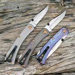 BK 110 Folding Knife 3.62" S45VN Blade, TC4 Handles, Lockback