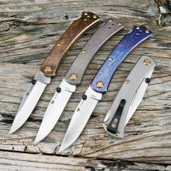 BK 110 Folding Knife 3.62" S45VN Blade, TC4 Handles, Lockback