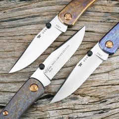 BK 110 Folding Knife 3.62" S45VN Blade, TC4 Handles, Lockback