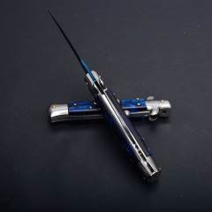 Italy AKC Godfather Stiletto Mafia OTF AUTO Knife 3.77" 440c Steel Blade, Acrylic Handles