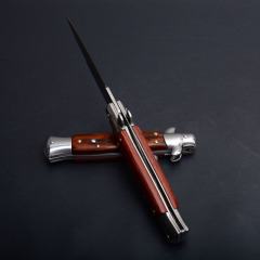 Italy AKC Godfather Stiletto Mafia OTF AUTO Knife 3.77" 440c Steel Blade, Acrylic Handles