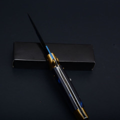 Italy AKC Godfather Stiletto Mafia OTF AUTO Knife 3.77" 440c Steel Blade, Acrylic Handles