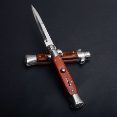 Italy AKC Godfather Stiletto Mafia OTF AUTO Knife 3.77" 440c Steel Blade, Acrylic Handles