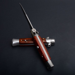 Italy AKC Godfather Stiletto Mafia OTF AUTO Knife 3.77" 440c Steel Blade, Acrylic Handles