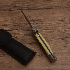 Italy AKC Godfather Stiletto Mafia OTF AUTO Knife 3.77" 440c Steel Blade, Acrylic Handles