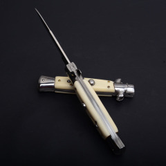 Italy AKC Godfather Stiletto Mafia OTF AUTO Knife 3.77" 440c Steel Blade, Acrylic Handles