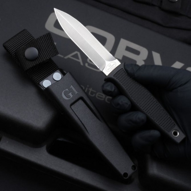 FK G1 Survival Fixed Blade Knife 3.58" Satin CPM-20CV Blade, Thermorun Handles and Sheath