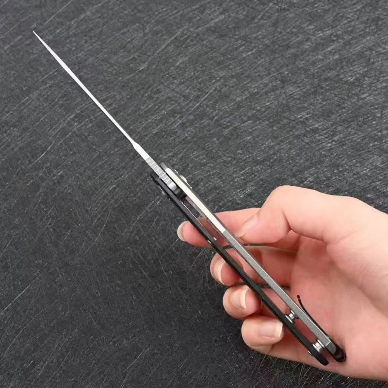 ZT 0707 Flipper Knife 3.5" CPM-20CV Drop Point Blade, 3D Carbon Fiber and Titanium Handles