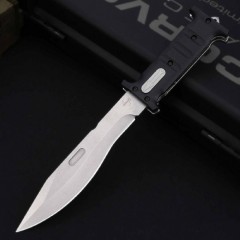 Boker Plus Extension Knife, D2 Stonewashed Variable Length Recurve Blade, TPE Handles, Kydex Sheath