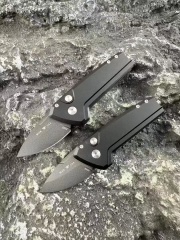 BK 839 Mini Deploy AUTO Folding Knife 1.89" 154CM Drop Point Blade, Aluminum Handles