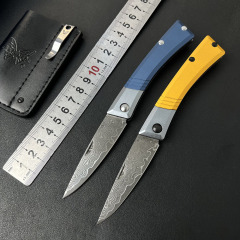 BM 315 Successor Slipjoint Folding Knife 2.56" Damascus Satin Drop Point Blade, T6-6061 Aluminum Handles