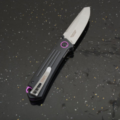 CRKT 7115 Flipper Knife 3.15" S30V Combo Drop Blade, G10 Handles