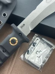 Boker Plus Extension Knife, D2 Stonewashed Variable Length Recurve Blade, G10 Handles, Kydex Sheath