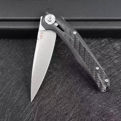 ZT 0707 Flipper Knife 3.5" CPM-20CV Drop Point Blade, 3D Carbon Fiber and Titanium Handles