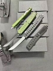 Samurai OTF AUTO Knife 3.15" 5Cr13 Plain Blade, Aluminum Alloy Handles