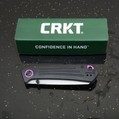 CRKT 7115 Flipper Knife 3.15" S30V Combo Drop Blade, G10 Handles